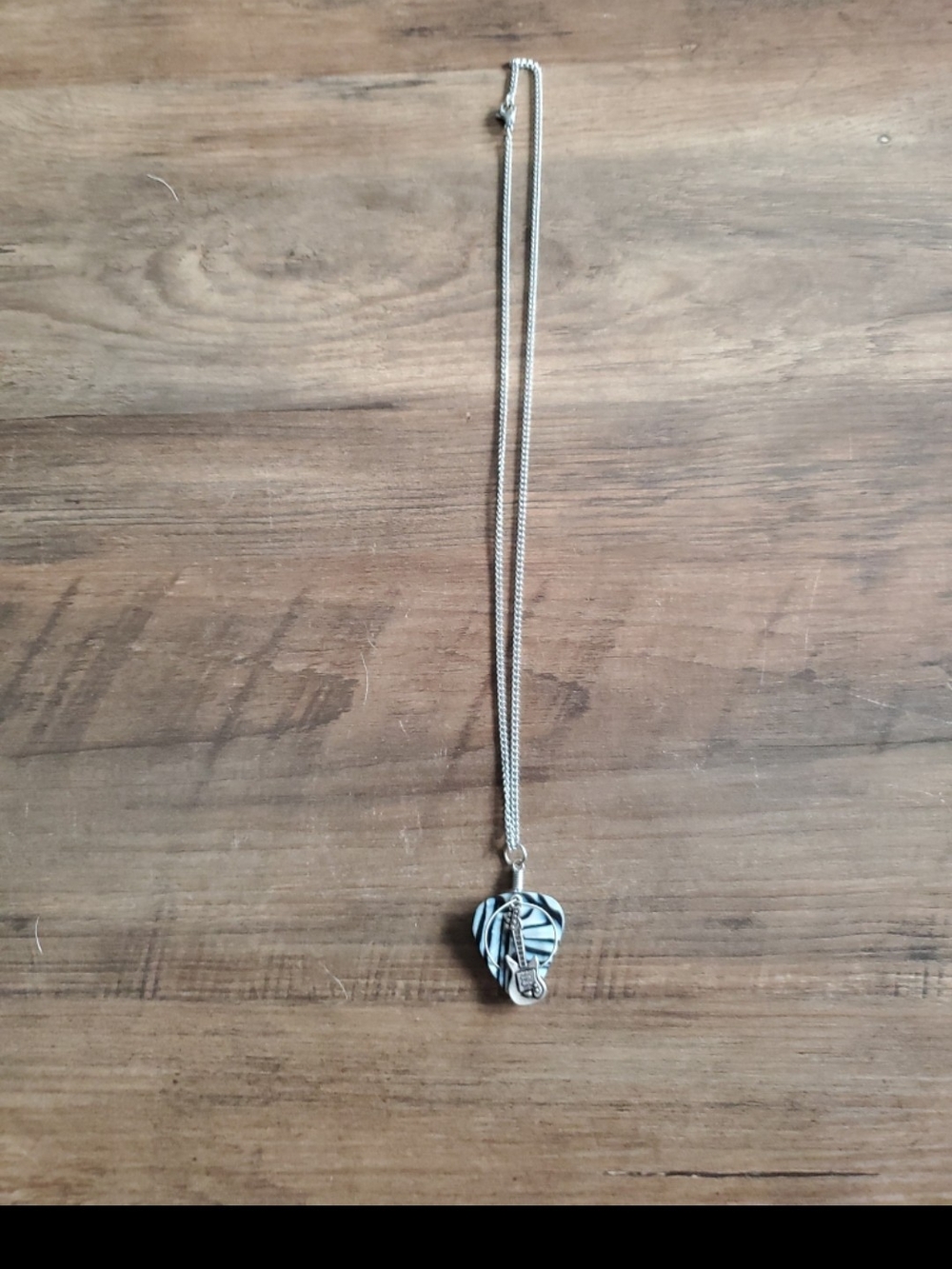 Fender Medium Guitar Pick Necklace with Guitar